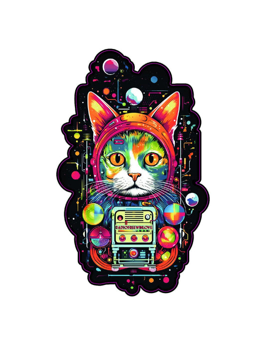 Cats in Space Sticker 1 - The Celestial Navigator